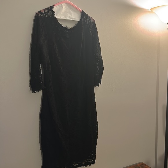 Torrid Black Lace Long Sleeve Midi Dress Size 2X - Picture 7 of 8